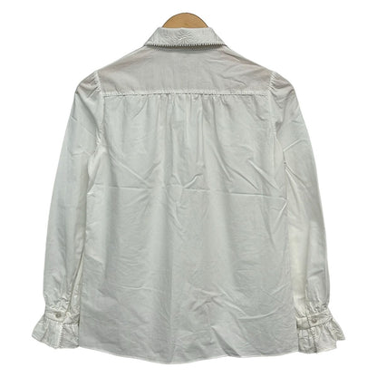 Celine Long Sleeve Shirt Blouse 34 S White — view 2