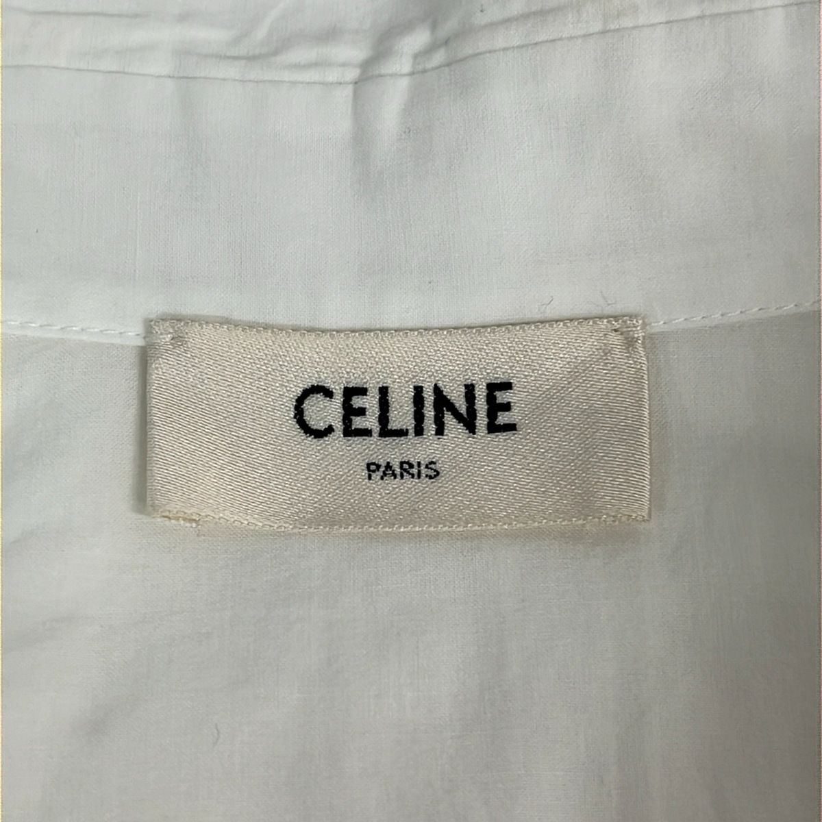 Celine Long Sleeve Shirt Blouse 34 S White — view 3