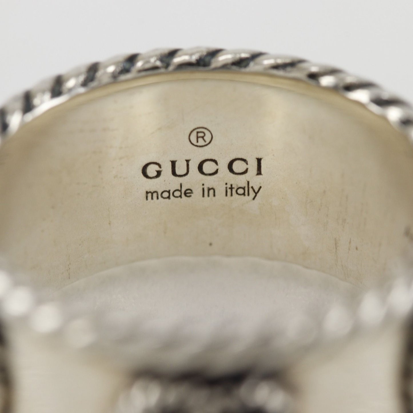 Gucci Double Wide 925 Sterling Silver Ring — view 7