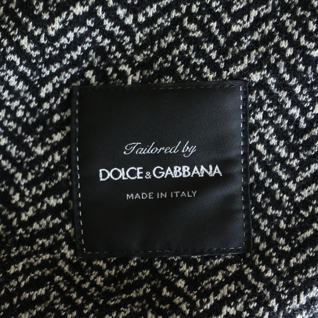 Dolce & Gabbana Wool All Over Pattern T-Shirt Jacket Black White — view 6