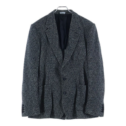 Dolce & Gabbana Wool All Over Pattern T-Shirt Jacket Black White