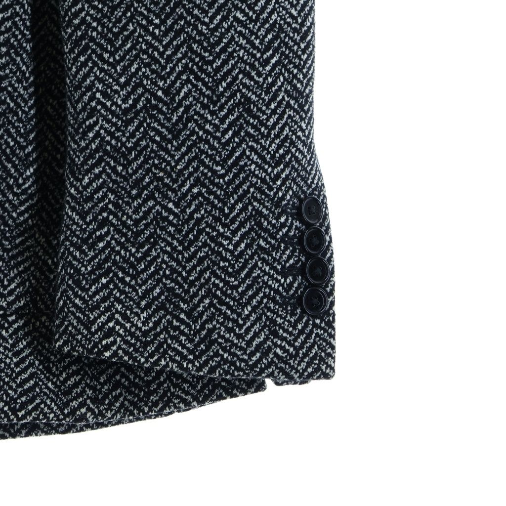 Dolce & Gabbana Wool All Over Pattern T-Shirt Jacket Black White — view 5