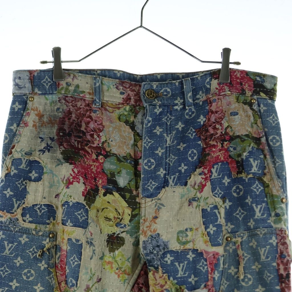 Louis Vuitton Destroika Penta Belbottom Denim Pants Jeans Jf0 Indigo — view 3