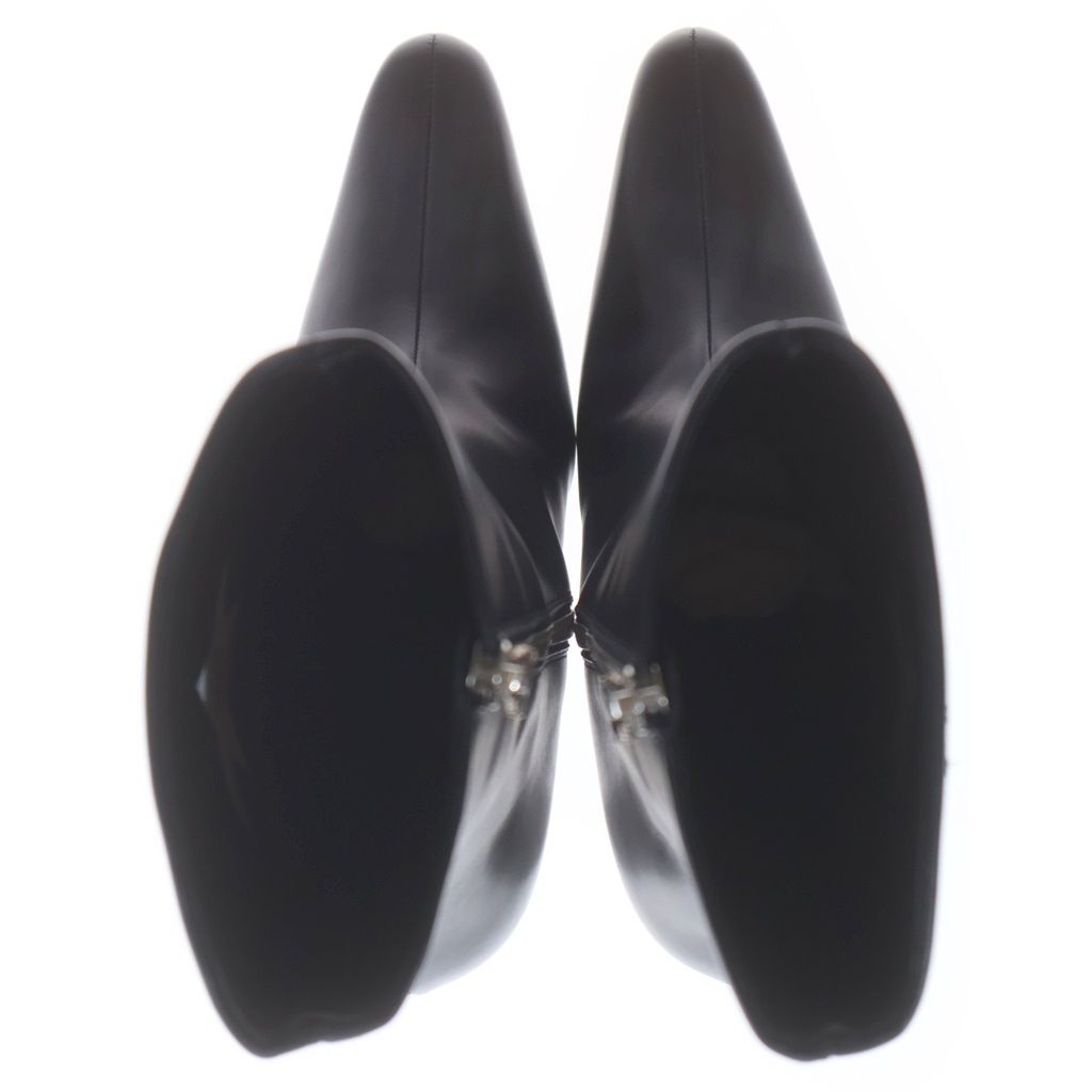 Chrome Hearts Suger Jones Cross Patch Side Zip Heels Boots Black — view 4