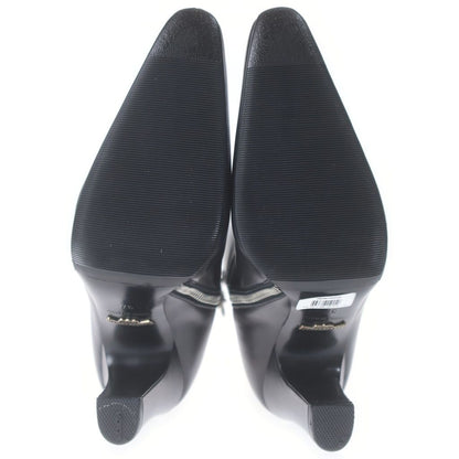 Chrome Hearts Suger Jones Cross Patch Side Zip Heels Boots Black — view 5
