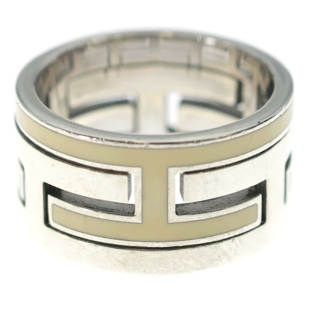 Hermes Moubouche Motif Ring Silver
