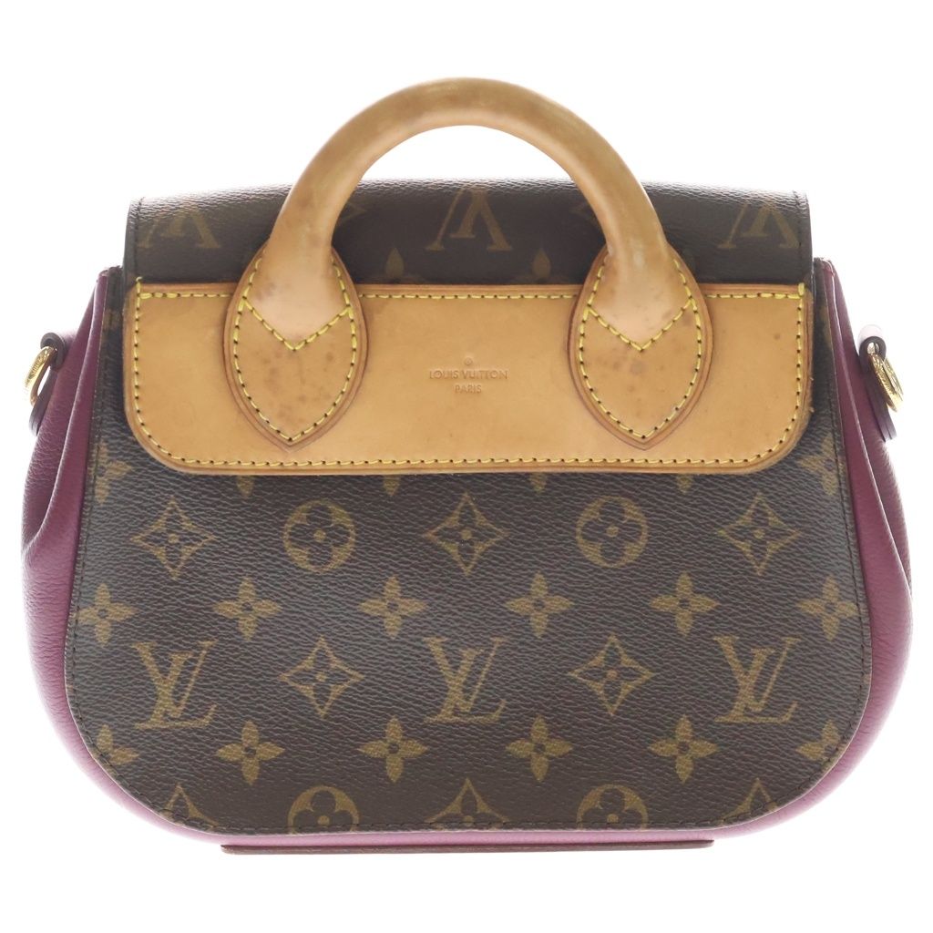 Louis Vuitton Monogram Eden PM Shoulder Bag Brown Bordeaux Leather Gold — view 2