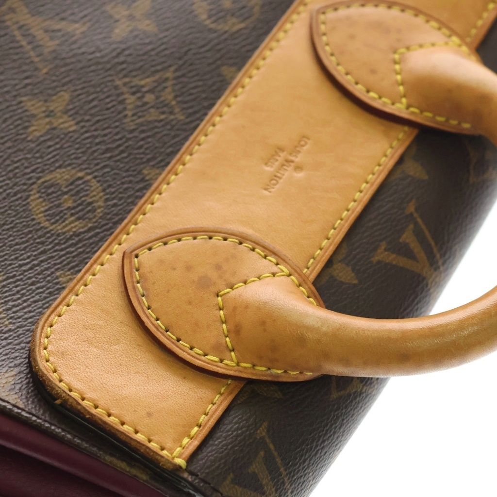 Louis Vuitton Monogram Eden PM Shoulder Bag Brown Bordeaux Leather Gold — view 7