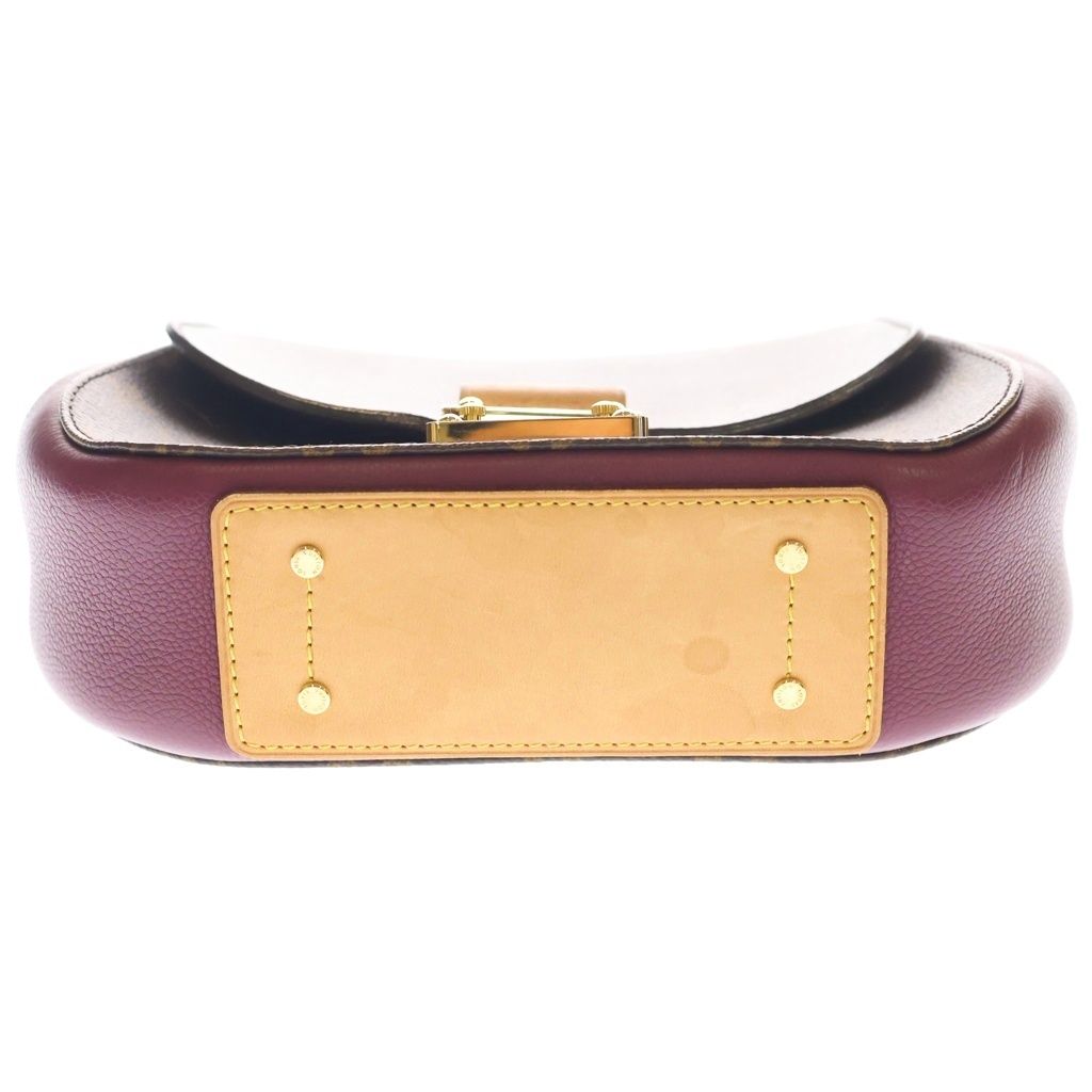 Louis Vuitton Monogram Eden PM Shoulder Bag Brown Bordeaux Leather Gold — view 4