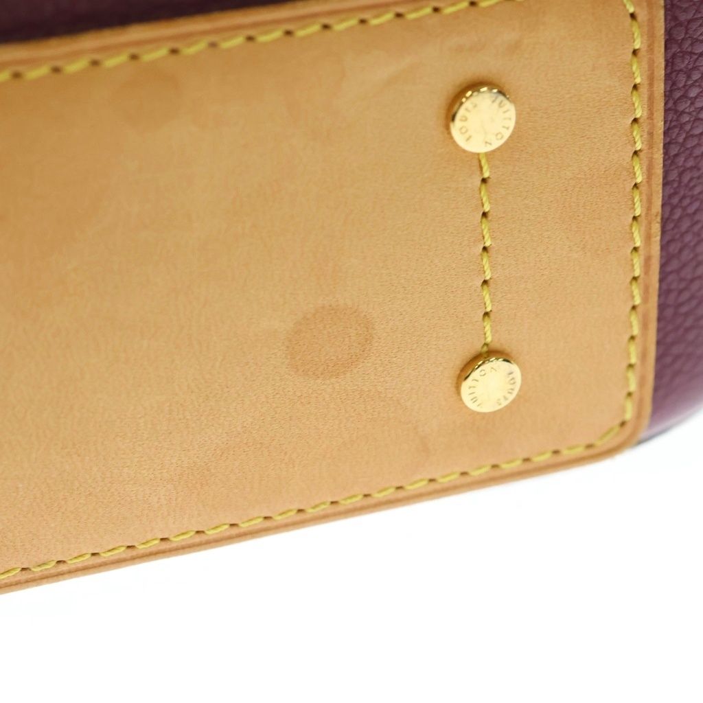 Louis Vuitton Monogram Eden PM Shoulder Bag Brown Bordeaux Leather Gold — view 6