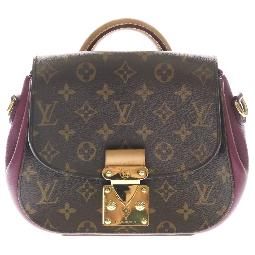Louis Vuitton Monogram Eden PM Shoulder Bag Brown Bordeaux Leather Gold