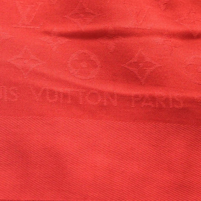 Louis Vuitton Monogram Large Silk Shawl Red Wool Scarf — view 3
