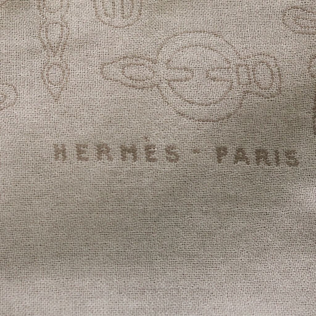 Hermes Large Shawl Horse Tack Pattern Beige Scarf — view 3