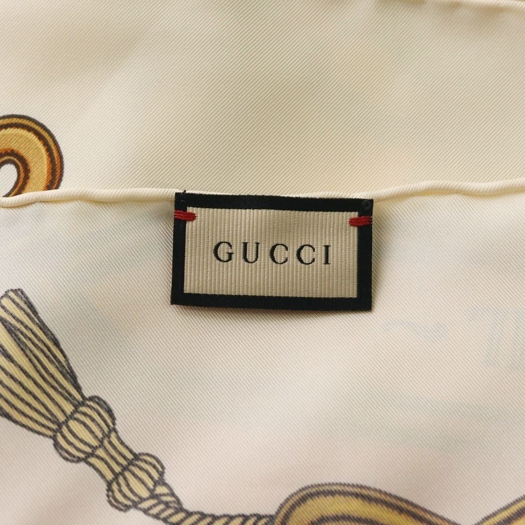 Gucci Optical Silk Scarf Bandana Pink White — view 4