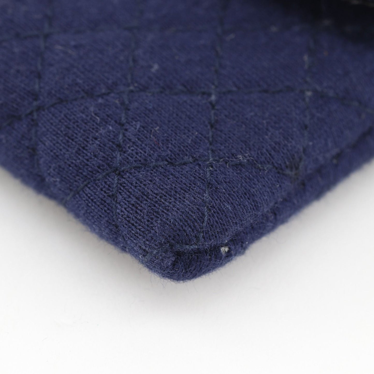 Chanel Chain Pouch Micro Quilted Cotton Navy — view 5