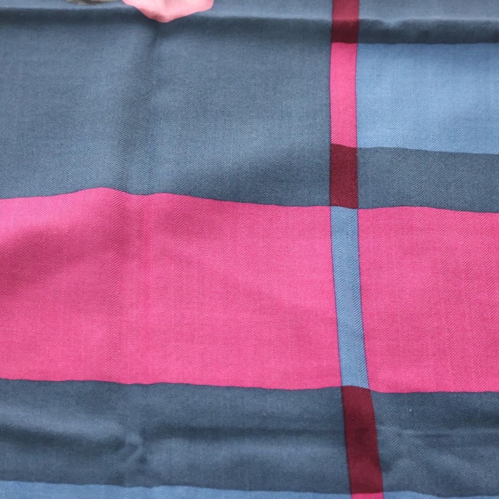Hermes Carre 100 Cover le de Lille Navy Cashmere Silk Scarf — view 2