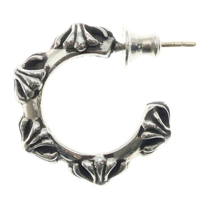 Chrome Hearts Hoop Cross Band Earrings Silver — view 3