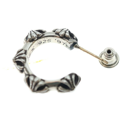 Chrome Hearts Hoop Cross Band Earrings Silver — view 6