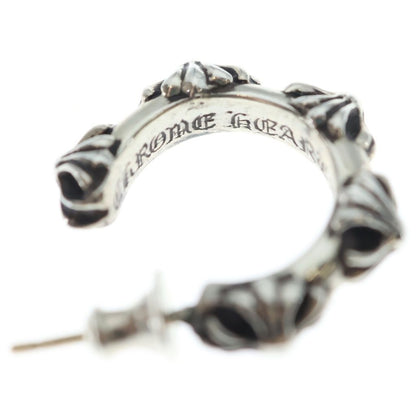 Chrome Hearts Hoop Cross Band Earrings Silver — view 5
