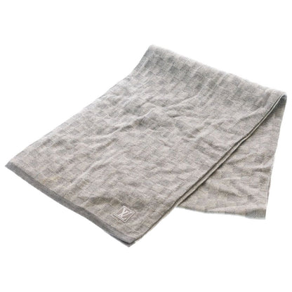 Louis Vuitton Echarpe Petit Damier Wool Scarf Gray