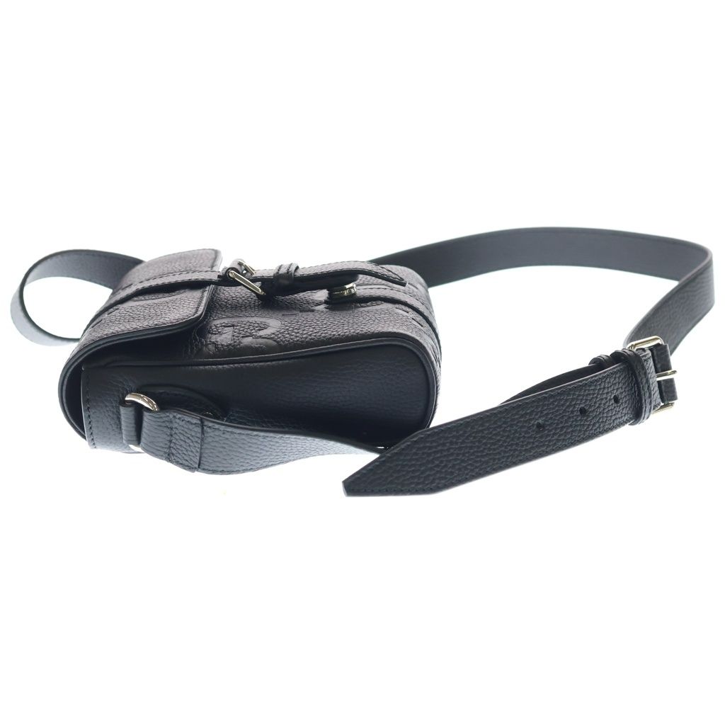 Gucci Jumbo GG Leather Small Messenger Shoulder Bag Silver Black — view 3
