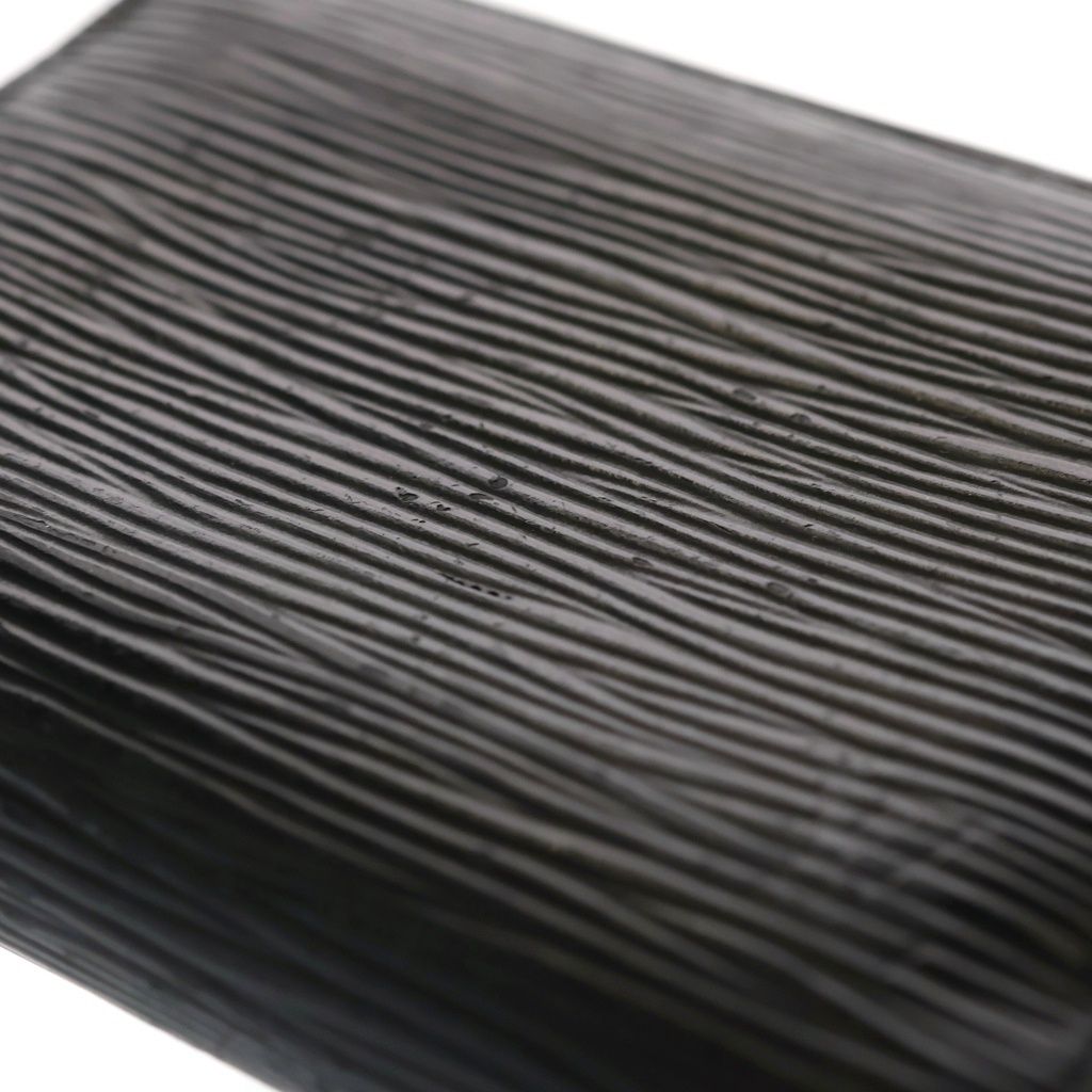 Louis Vuitton LV Epi Zippy Coin Purse Mini Wallet Case Black Silver — view 6