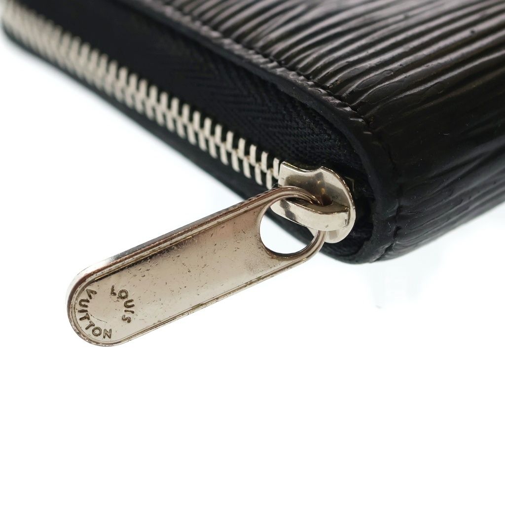 Louis Vuitton LV Epi Zippy Coin Purse Mini Wallet Case Black Silver — view 5