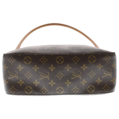 Louis Vuitton Monogram Looping GM Shoulder Bag Brown Leather Gold — view 4