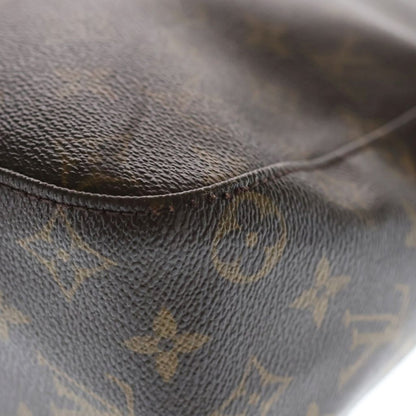 Louis Vuitton Monogram Looping GM Shoulder Bag Brown Leather Gold — view 6