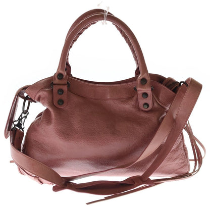 Balenciaga the Town 2-Way Shoulder Bag Pink Leather Gold — view 2