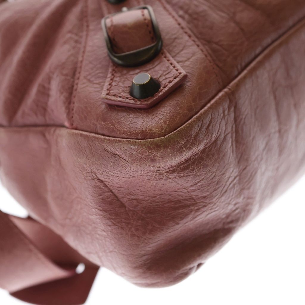 Balenciaga the Town 2-Way Shoulder Bag Pink Leather Gold — view 6