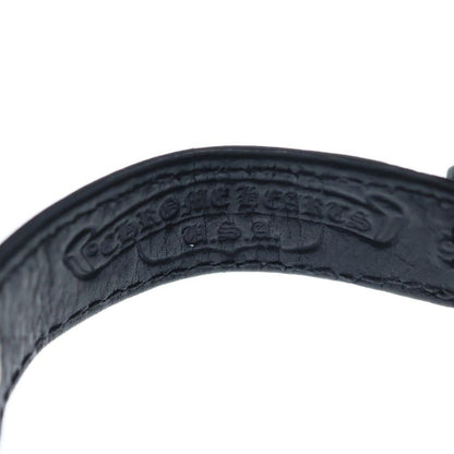 Chrome Hearts Tiny Ch Cross Decoration Gunslinger Leather Bracelet Black — view 5