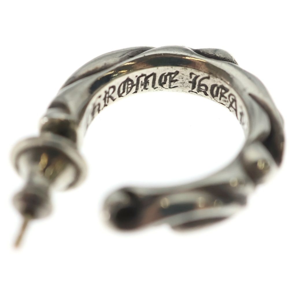 Chrome Hearts Hoop Scrool Scroll Earrings Silver — view 5