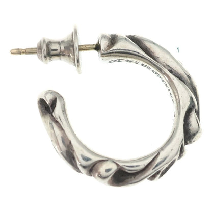 Chrome Hearts Hoop Scrool Scroll Earrings Silver — view 4