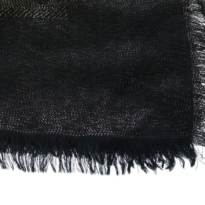 Gucci GG Lame Jacquard Shawl Monogram Scarf Black — view 3