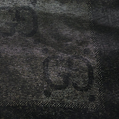 Gucci GG Lame Jacquard Shawl Monogram Scarf Black — view 2