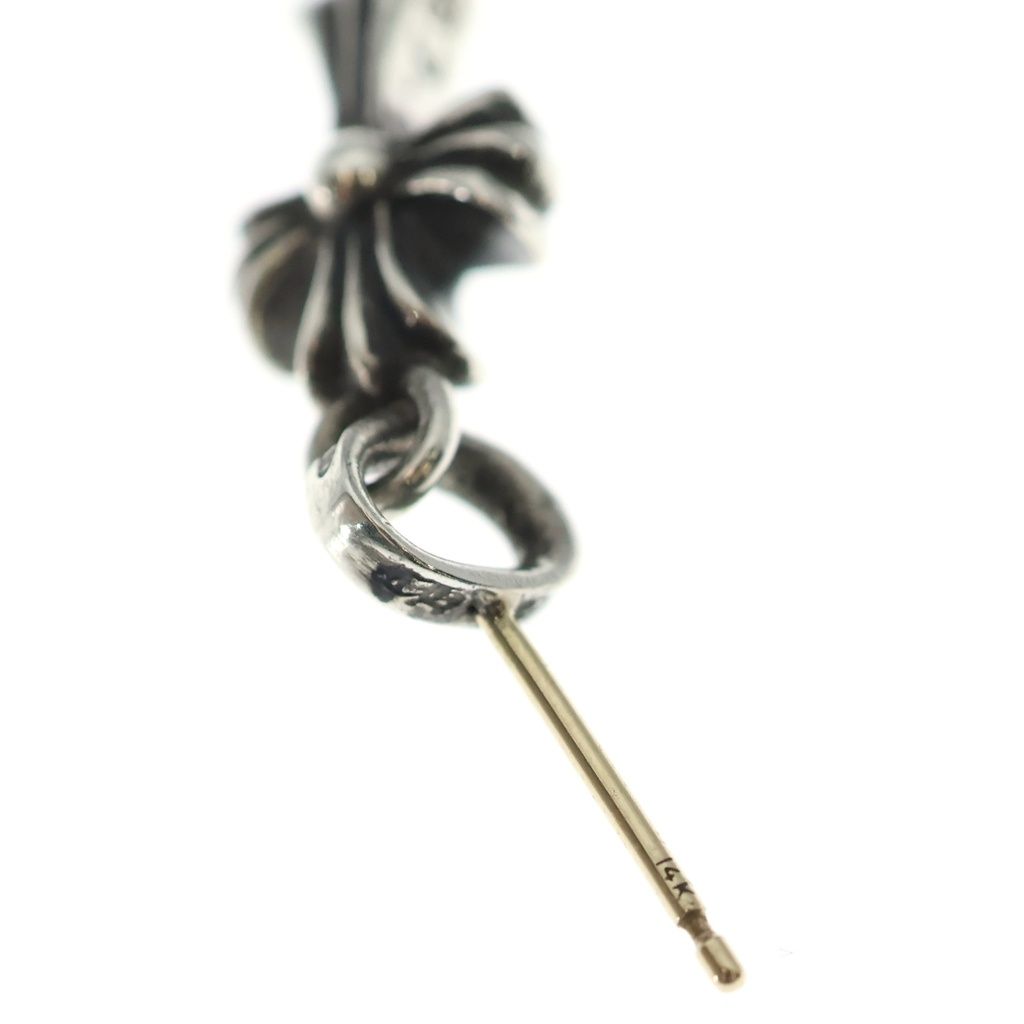 Chrome Hearts Bby Pprchn Baby Fat Cross Drop Earrings Silver — view 5