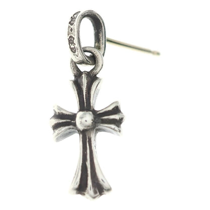 Chrome Hearts Bby Pprchn Baby Fat Cross Drop Earrings Silver