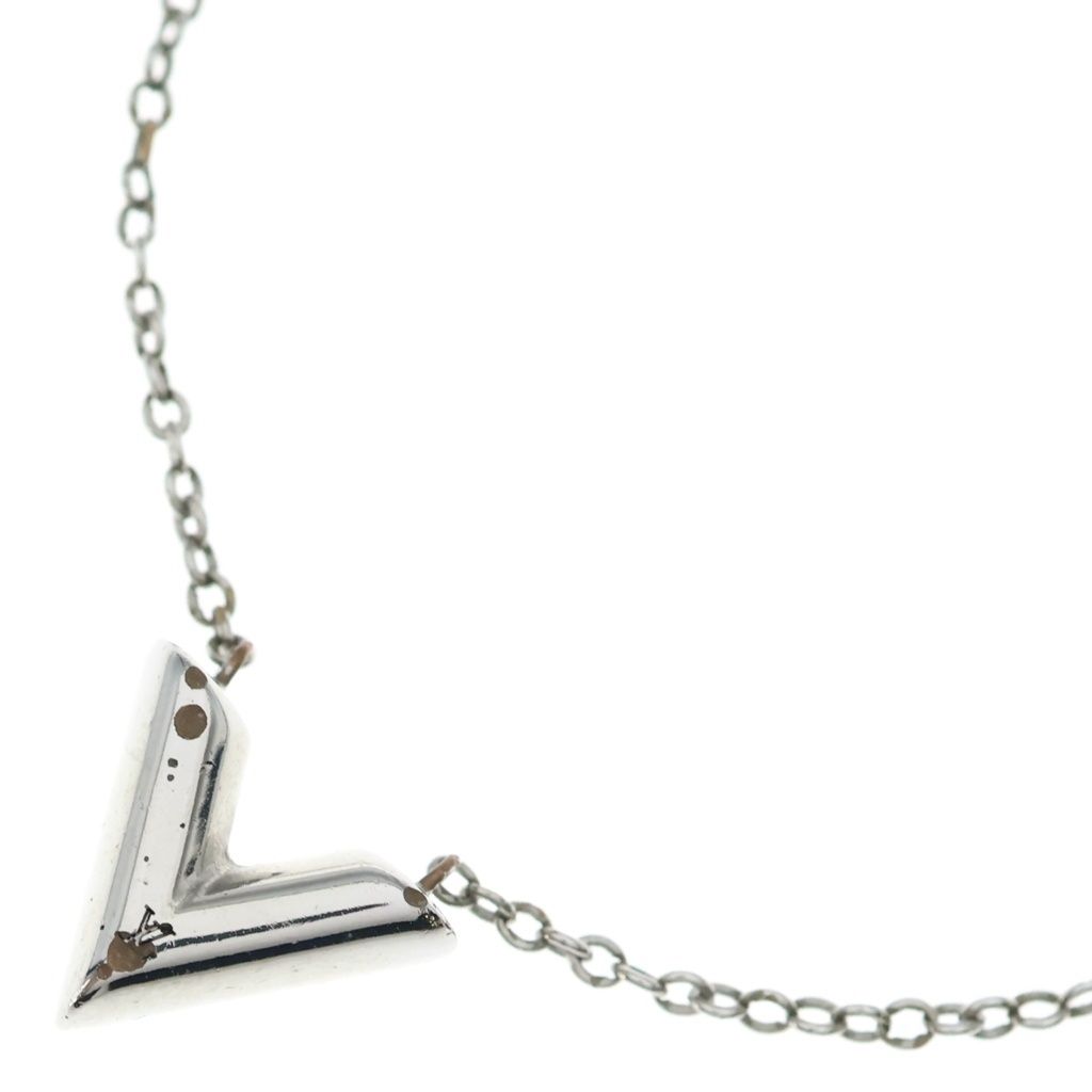 Louis Vuitton Essential Necklace Silver Metal