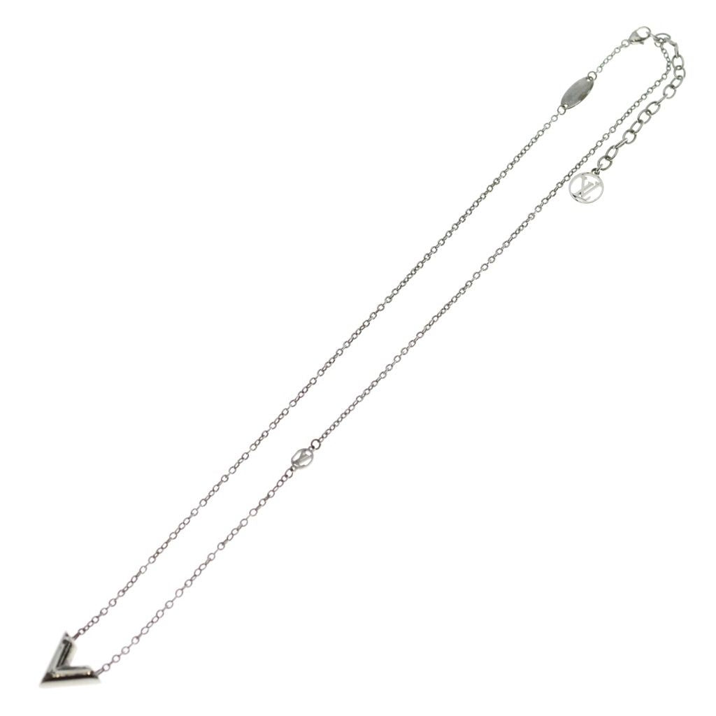 Louis Vuitton Essential Necklace Silver Metal — view 2