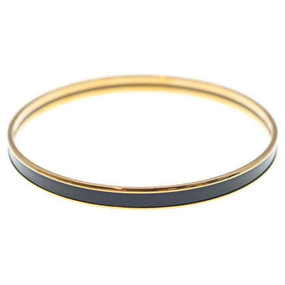 Hermes Uni Bangle Bracelet Black Gold — view 4