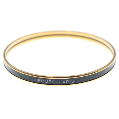 Hermes Uni Bangle Bracelet Black Gold