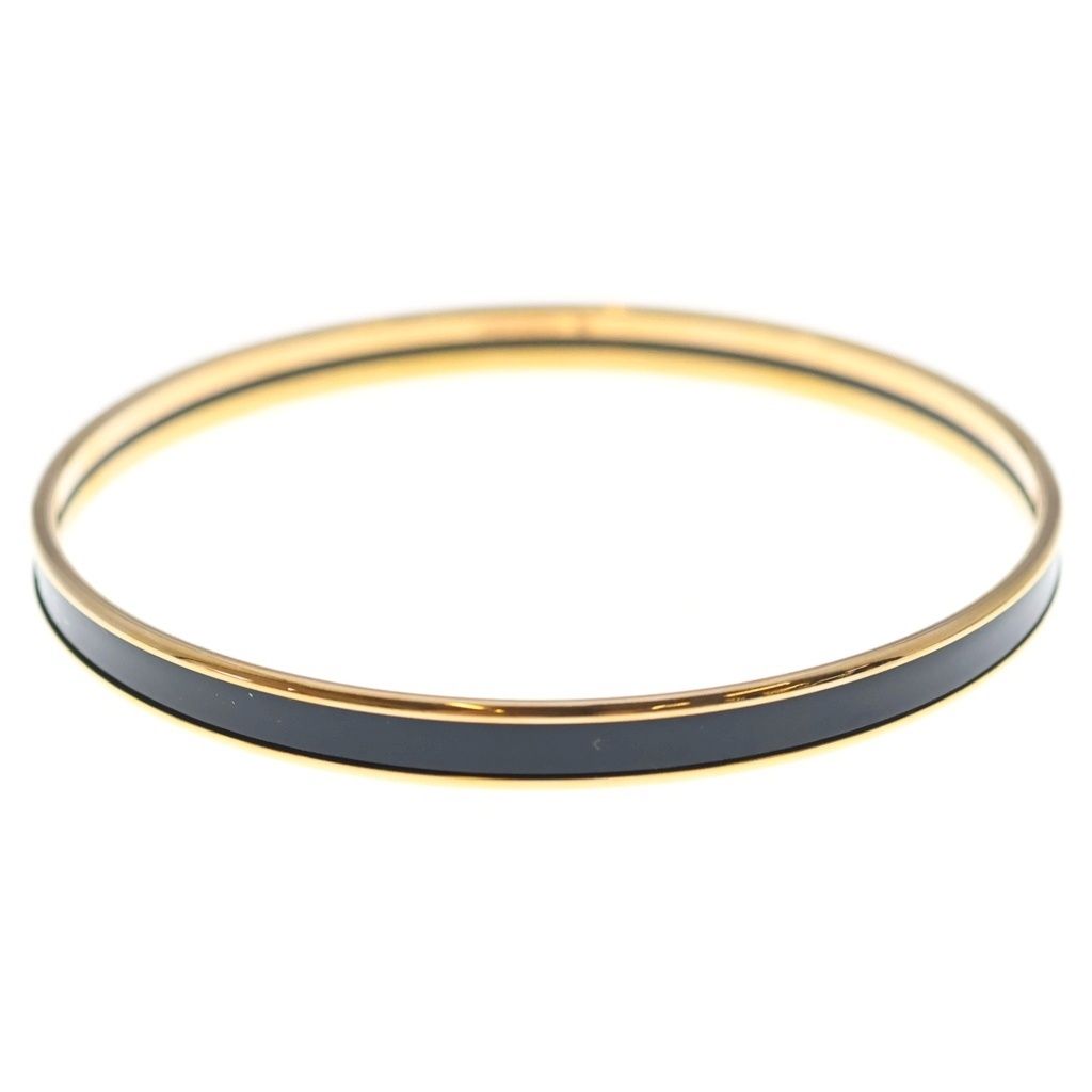 Hermes Uni Bangle Bracelet Black Gold — view 2