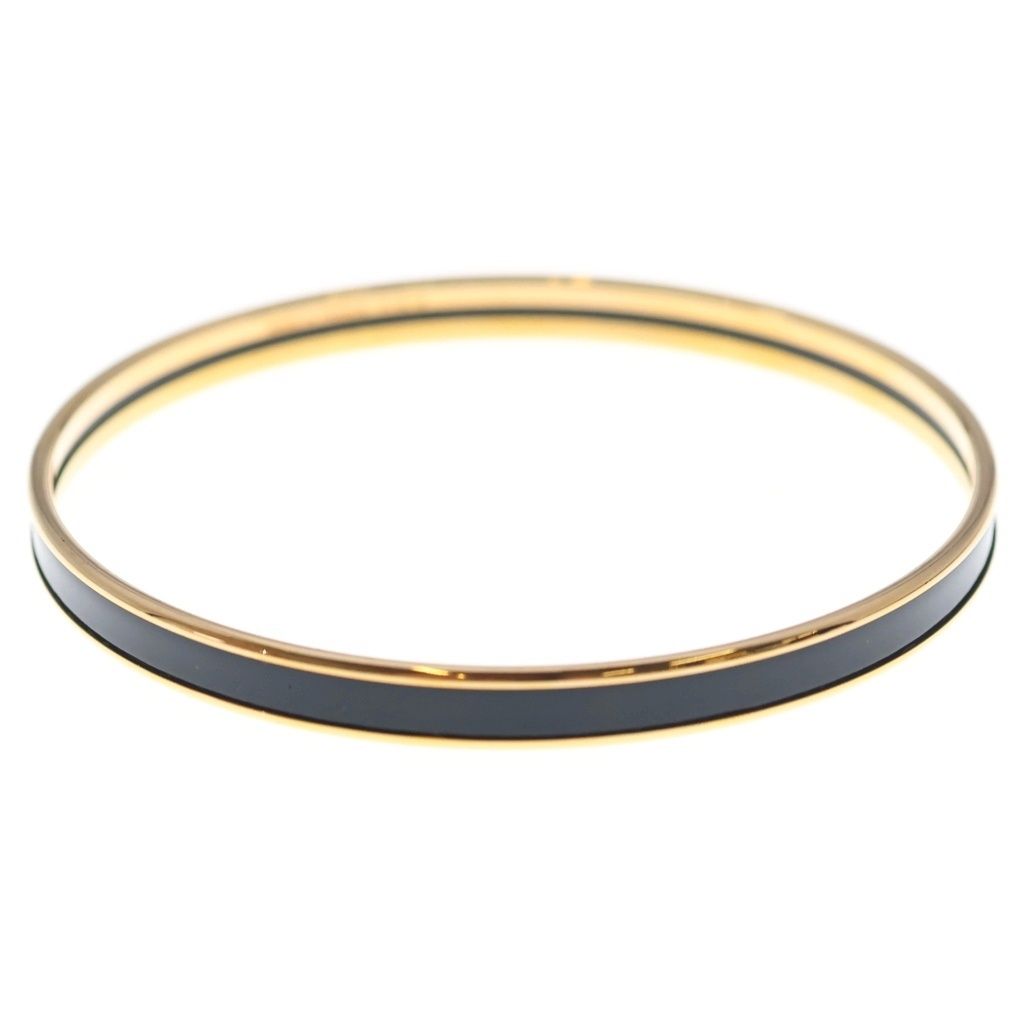 Hermes Uni Bangle Bracelet Black Gold — view 3