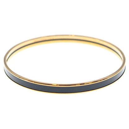Hermes Uni Bangle Bracelet Black Gold — view 3