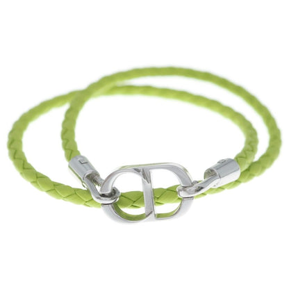 Dior CD Icon Blade Leather Double Bracelet Green — view 4