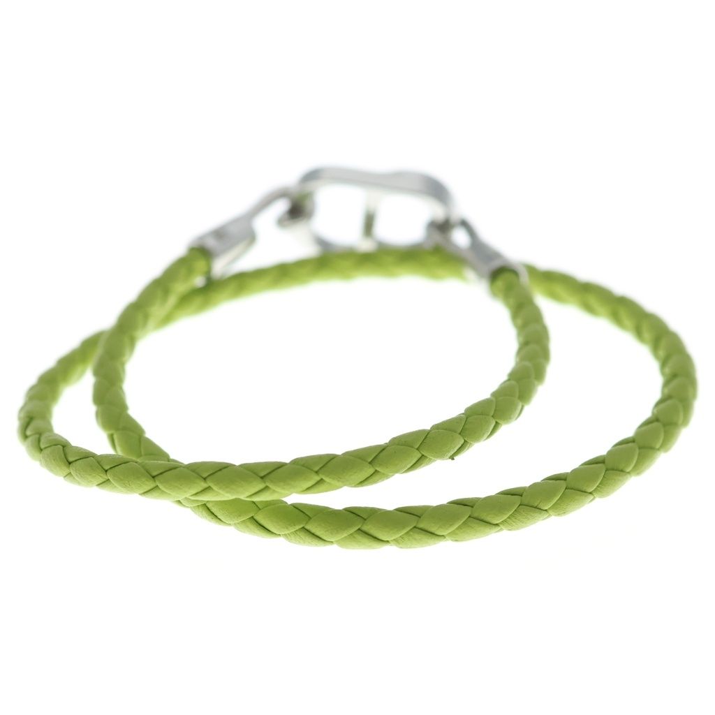 Dior CD Icon Blade Leather Double Bracelet Green — view 2