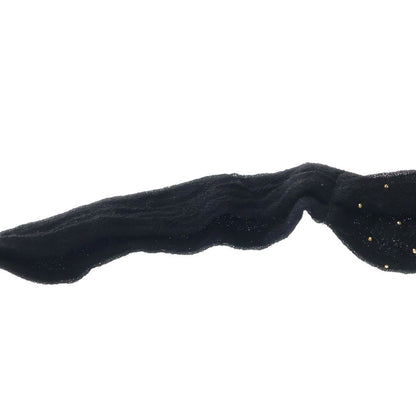 Saint Laurent Paris Petite Cravate Plume Scarf Studded Cravat Wool Bowtie Black — view 6