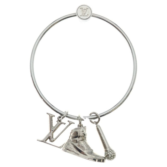 Louis Vuitton Porte Cles Round Sling Bag Charm Key Holder Silver