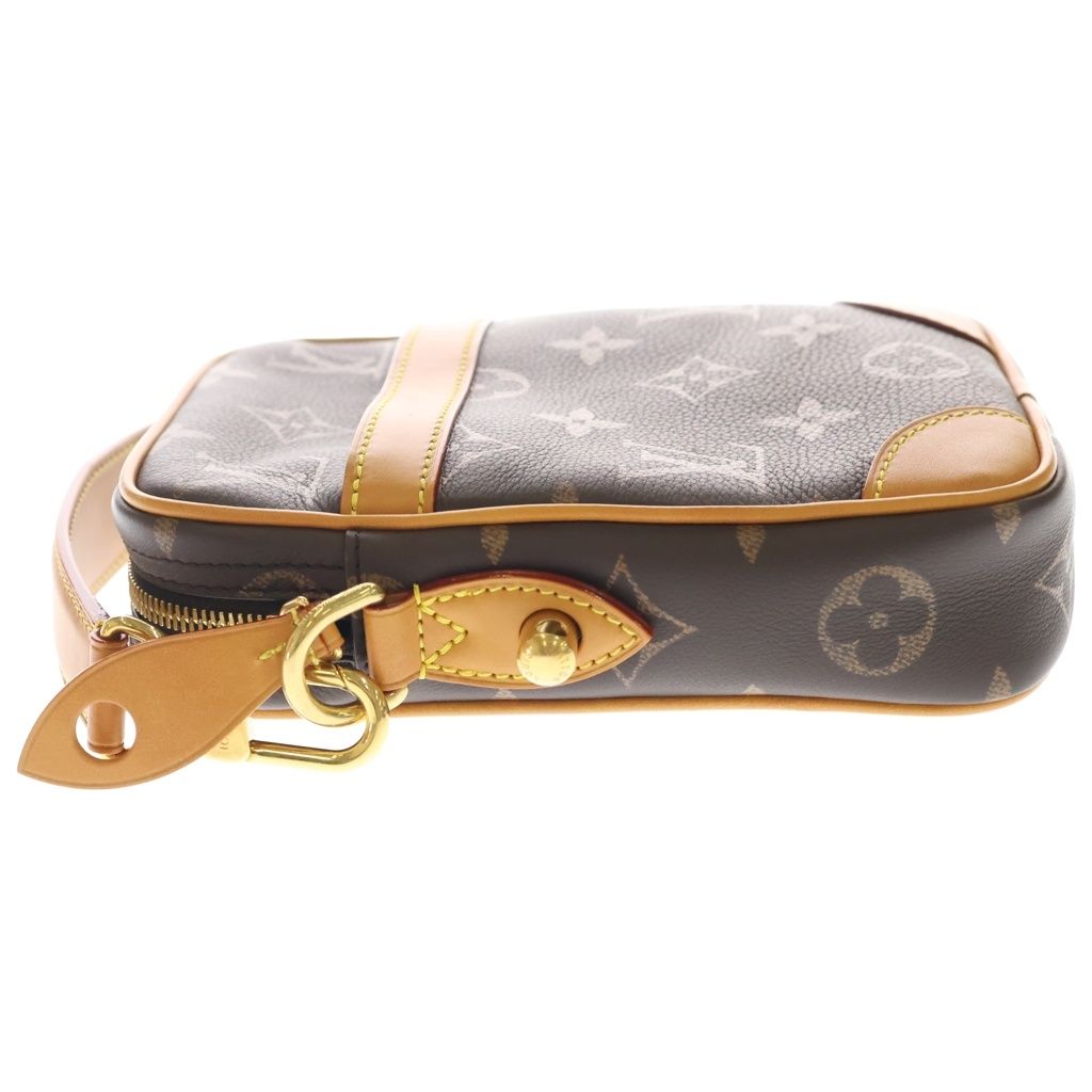 Louis Vuitton Monogram Danube Mini Shoulder Bag Brown Leather Gold — view 3